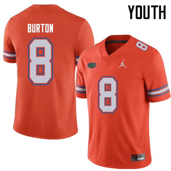 Jordan Brand Youth #8 Trey Burton Florida Gators College Football Jerseys Orange